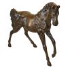 Finest Life Size Solid Bronze Trotting Thoroughbred Horse Statue