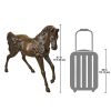 Finest Life Size Solid Bronze Trotting Thoroughbred Horse Statue