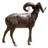 Solid Bronze Horn Sheep Statue