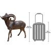 Solid Bronze Horn Sheep Statue