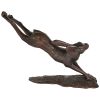 Leaping Hare Bronze Outdoor Garden Statue