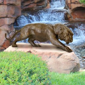 PROWLING TIGER BRONZE STATUE