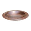 24-inch Diameter Round Copper Plated Brass Large Bird Bath Rimmed Bowl Birdbath