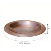 24-inch Diameter Round Copper Plated Brass Large Bird Bath Rimmed Bowl Birdbath