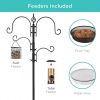 Complete Bird Feeder Set With Black Metal Stand