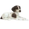 Brown & White Pointer Outdoor Garden Puppy Statue