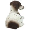 Brown & White Pointer Outdoor Garden Puppy Statue