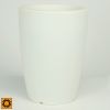 WHITE CIELO ROUND POT HEIGHT 50CM.