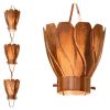 Copper 8.5 Ft Floral Petal Cups Rain Chain Downspout