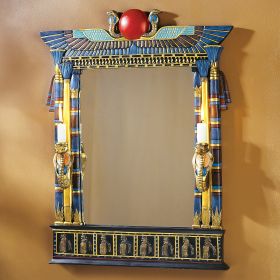 WADJET MIRROR W/ COBRA SCONCES