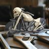 Halloween Ghost Rider Motorcycle Statue