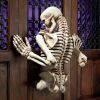 Ascending Evil Climbing Skeleton Frieze Halloween Wall Statue