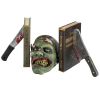 Halloween Dead Read Bloody Zombie Bookend Statues