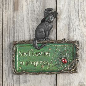 WITCHES CAT PLAQUE