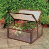 Farmhouse Double Box Wooden Small Portable Garden Greenhouse