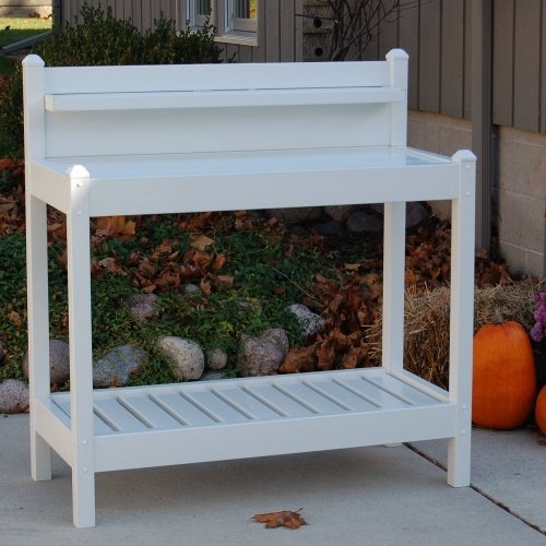 White Plastic Gardening Table For Outdoor Use White Plastic Gardening Table For Outdoor Use