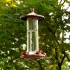 12 oz. Nectar Capacity Glass Tube Hummingbird Feeder with Copper Lid and Base