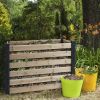 120 Gallon Outdoor Cedar Wooden Compost Bin in Natural Black Wood Finish