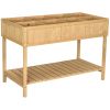 FarmHome 8 Grid Fir Wooden Raised Garden Planter Box