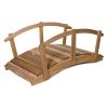 8-Ft Red Cedar Outdoor Garden Bridge