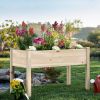 Farmhouse Wood 48x24x30in Raised Garden Bed Elevated Garden Planter Stand