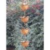 Lotus Flower 8.5-Ft Pure Copper Rain Chain for Rainwater Downspout