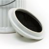 White Ceramic Compost Keeper/Bin with Odor Preventing Charcoal Filter