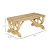 Outdoor Farmhouse Patio Backyard 2-Person Garden Bench in Natural Finish