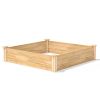 4ft x 4ft Outdoor Pine Wood Raised Garden Bed Planter Box - Made in USA