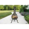 Rustic Outdoor Steel Cast Iron Chimenea Wood Fire Pit