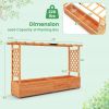 Solid Fir Wood Rectangle Raised Garden Bed with Side Trellis