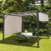 Modern 10 x 10 Ft Heavy Duty Metal Frame Pergola Gazebo with Beige Canopy