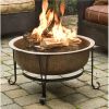 Hammered Copper 26-inch Fire Pit with Stand and Spark Screen