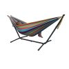 Tropical Fabric Double Hammock with 9-Foot Steel Stand