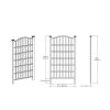 Large 8-Ft x 4.5-Ft Outdoor White Vinyl Garden Trellis Privacy Screen