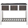 White Wooden 2 Level Elevated Raised Garden Planter Bed