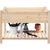 Solid Wood 2-Tier Raised Garden Bed Planter Box 4-ft x 2-ft x 32-inch High