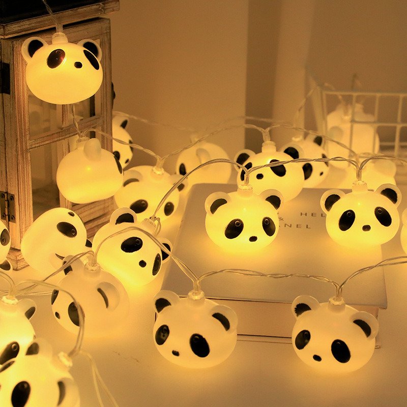 LED Panda String Light 1.5m Decor With 10 Lamps For Kids' Rooms & Celebrations LED Panda String Light 1.5m Decor With 10 Lamps For Kids' Rooms & Celebrations