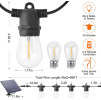 1W, 15m, 15 pc, Outdoor Solar String Light Outdoor String Light with Remote, USB Port