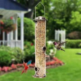 hummingbird  Feeder ; Outdoors Hanging - Premium Grade Metal Tube ; Chew-Proof; Weather and Water Resistant