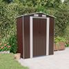 Garden Shed Dark Brown 75.6"x42.5"x87.8" Galvanized Steel