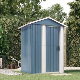 Garden Shed Gray 49.6"x38.4"x69.7" Galvanized Steel