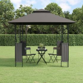 Gazebo with Roof Anthracite 118.1"x118.1"x106.3" Steel