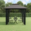 Gazebo with Sidewalls Anthracite 118.1"x118.1"x106.3" Steel