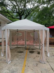 13 Ft. W x 13 Ft. D x 9.2ft Pop-Up Gazebo Tent Outdoor Canopy Hexagonal Canopies Gazebos & Pergolas 6 Sided for Patio Garden Backyard Sun Shelter BBQ