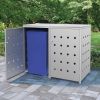 Double Wheelie Bin Shed 63.4 gal Stainless Steel