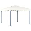 Gazebo 118.1"x118.1" Cream Aluminum