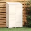 Garden Shed White 40.2"x20.5"x68.7" Solid Wood Fir