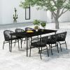 7 Piece Patio Dining Set Anthracite