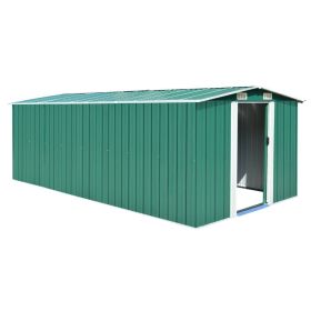 Green Metal Outdoor Galvanized Steel Garden Shed